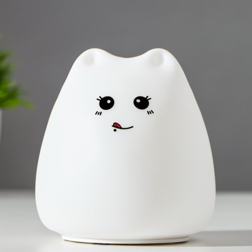 Настольный светильник "Кошечка" 1Вт 3хААА Белый фото Настольный светильник "Кошечка" 1Вт 3хААА Белый картинка